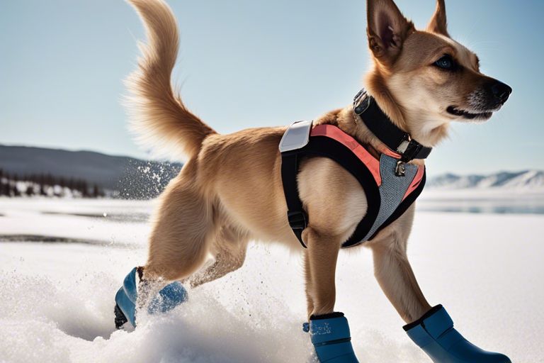 How can I keep my small dog's paws safe in hot or cold weather?